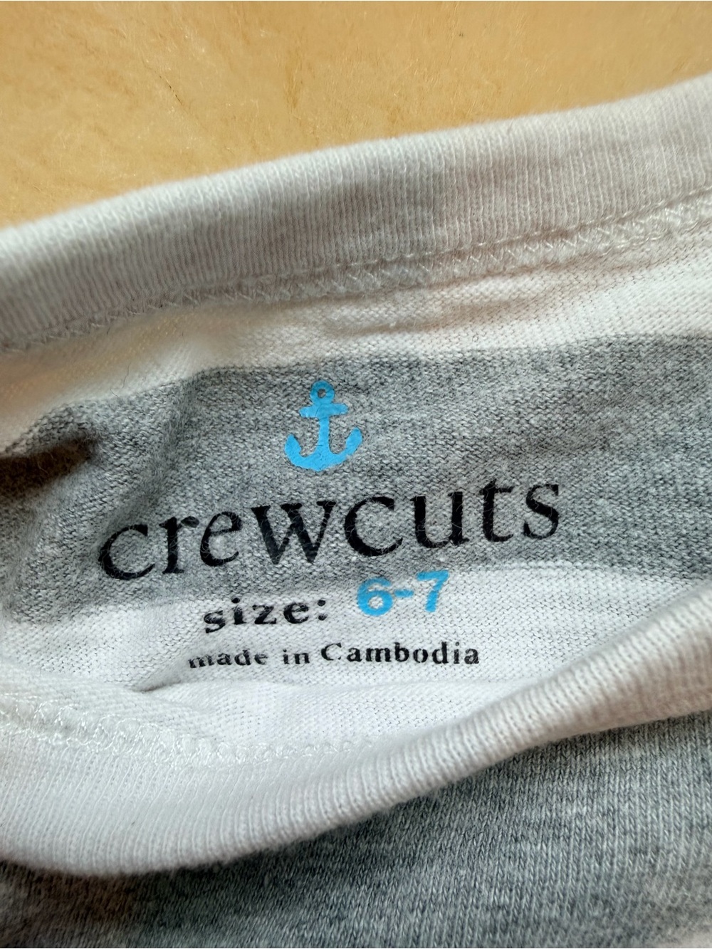 3 Crewcuts Boys' White Sailboat, Grey Stripes, Blue Stripes Size 6-7 - Picture 6 of 9